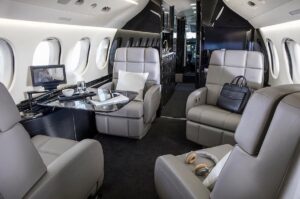 dassault falcon private jet interior