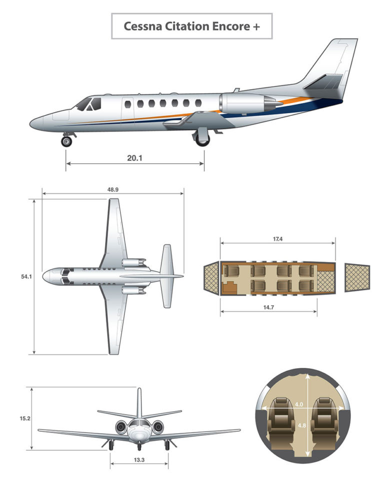 Cessna Encore plus cabin dimensions