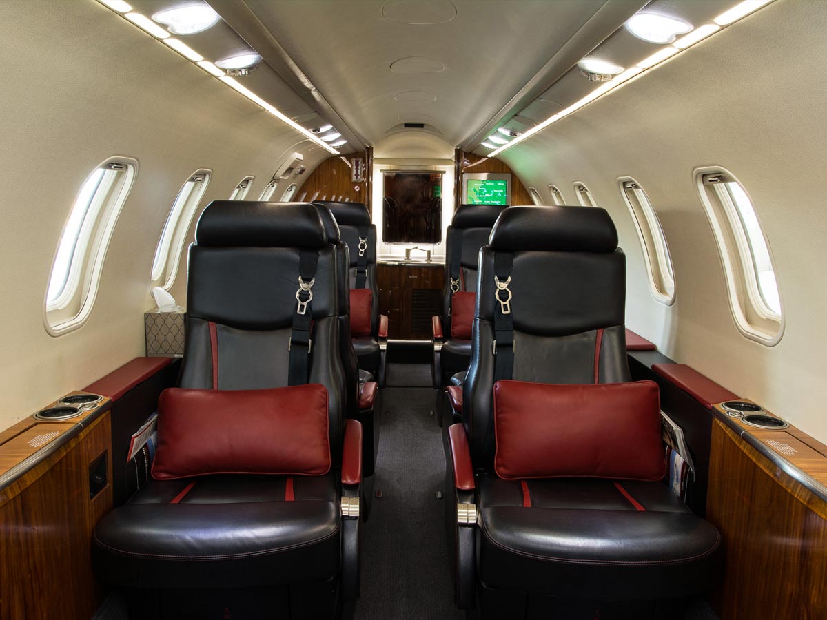 Lear 45XR Jet for sale interior seats